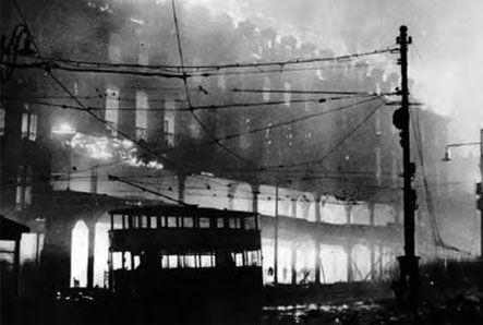 Sheffield High Street after the Blitz