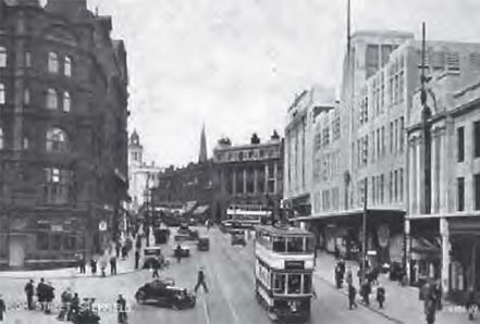Sheffield High Street before the Blitz