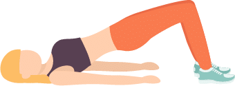 Bridge pose icon