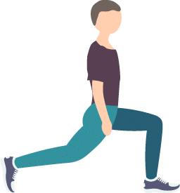 Hip flexor stretch icon