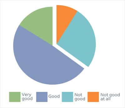 Mental health at work pie chart