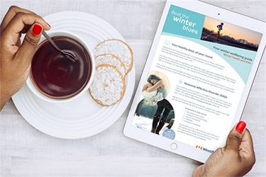 Westfield Health Beat the Winter Blues guide preview on iPad