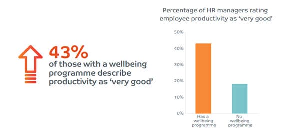 wellbeing programme graph and stat