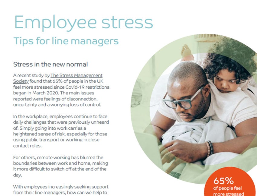 Stress awareness tips for managers
