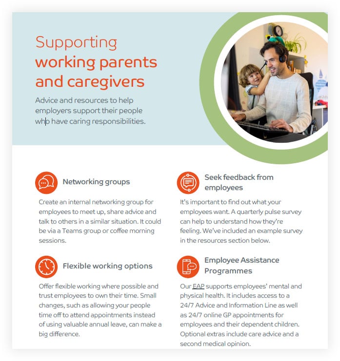 Supporting working parents and caregivers