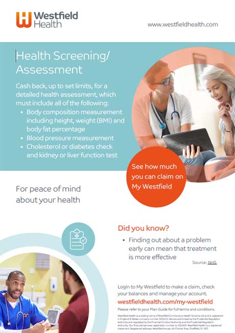 Health Screening Assessment poster