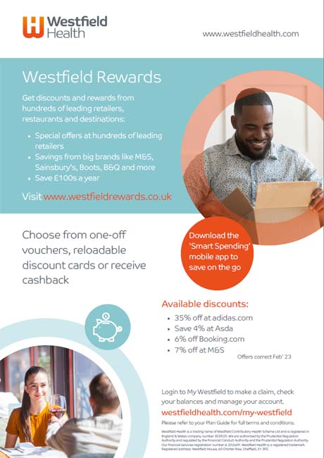 Westfield Rewards poster
