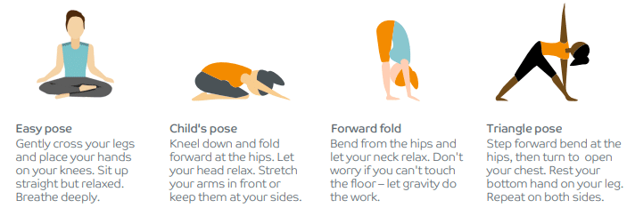 winter yoga poses for stress